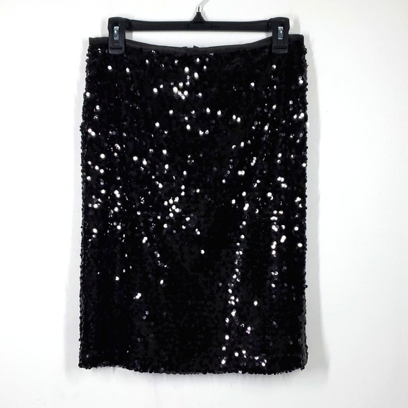Carmen Marc Valvo Dresses & Skirts - CARMEN Carmen Marc Valvo Black Sequin MIDI Skirt 4 NWOT